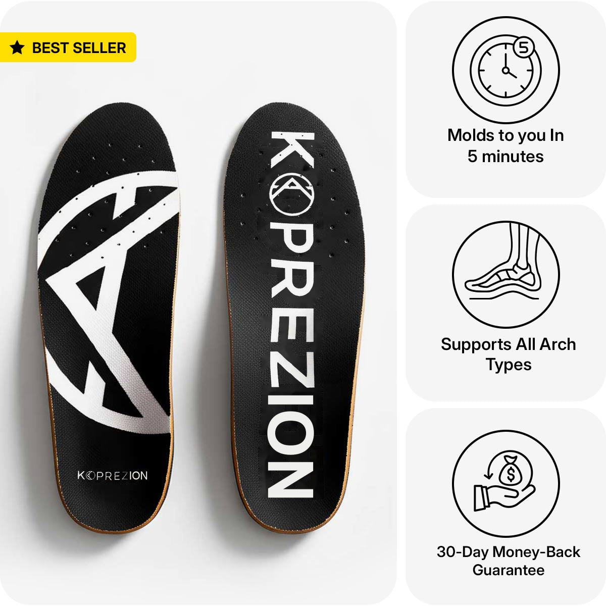 Koprezion Custom-Fit Insoles — M / 5