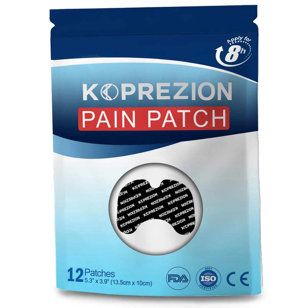 Koprezion Pain Patch package containing 12 patches
