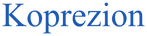 Koprezion blue serif wordmark